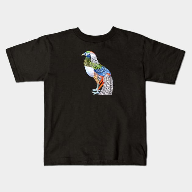 Pheasant Kids T-Shirt by Tim Jeffs Art